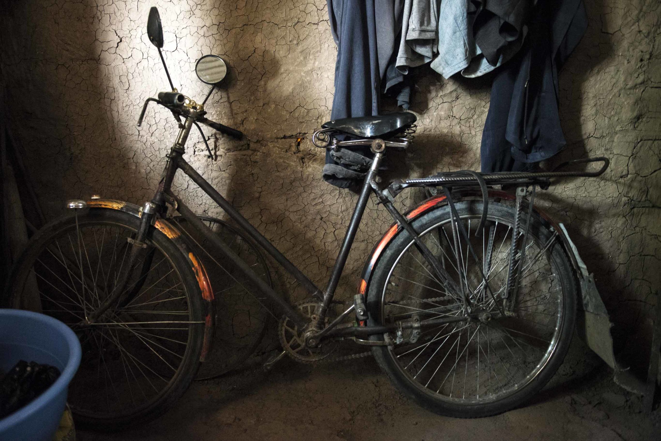 The bike Jean used to transport his children to the MSF clinic
